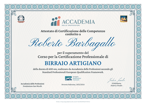 Brewing Excellence Achieved: EQF Level 3 Certification Earned